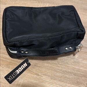 NUDESTIX Black Toiletry Bag Durable Travel Essential NWT